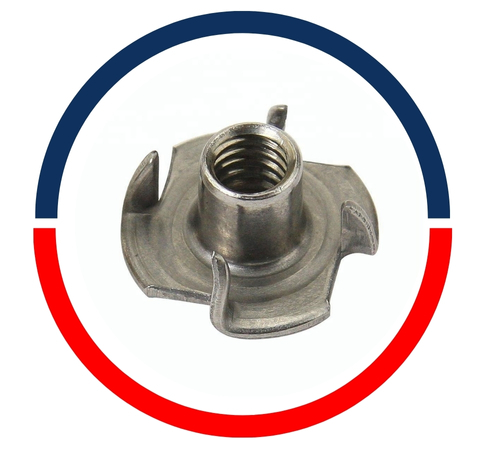 Tuercas en T con brida grande de acero inoxidable A2-70