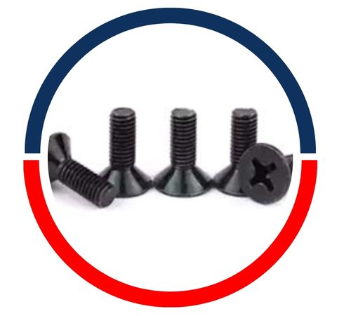 Tornillo de cabeza plana cruzada con gato de máquina